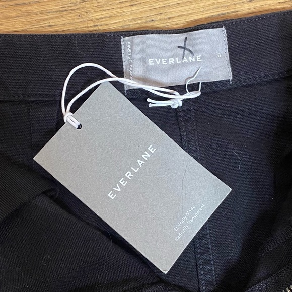 NWT Everlane Black Canvas Stamp Skirt Size 6 - Picture 4 of 4